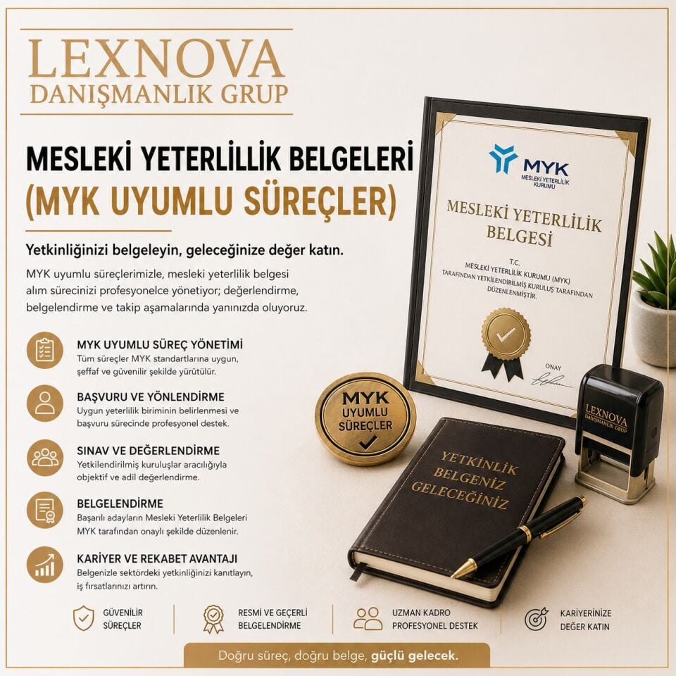 Mesleki Yeterlilik Belgeleri (MYK Uyumlu Süreçler)